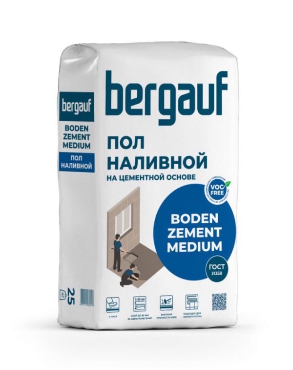 Наливной пол Bergauf Boden Zement Medium