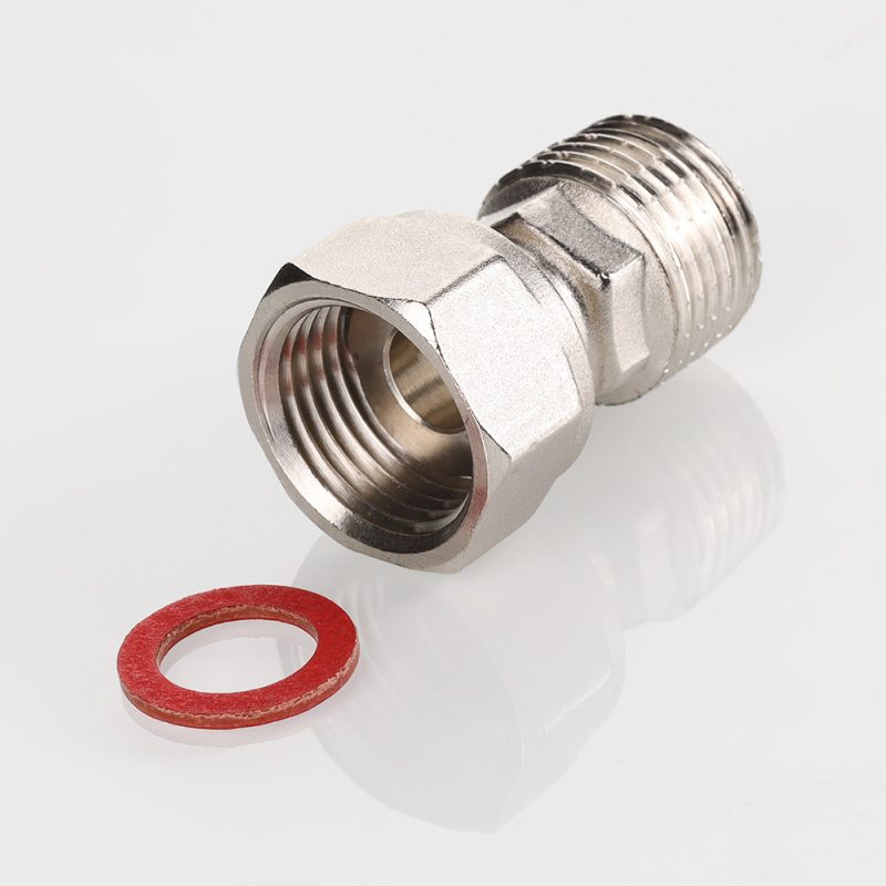 Полусгон прямой с накидной гайкой, 1/2"x1/2" (10 шт)