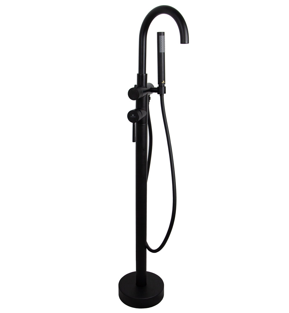 Смеситель KAISER Merkur напольный для ванны, черный матовый Смеситель KAISER Merkur напольный для ванны, черный матовый