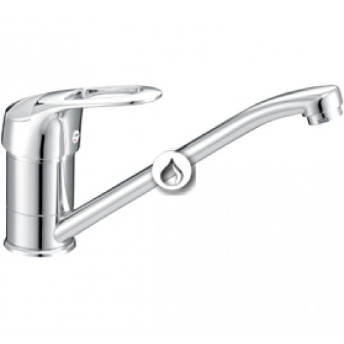 Смеситель для кухни однорычажный, излив 22 см (L), карт. 35, шпилька, б/подводки (цинк) ACSOPT