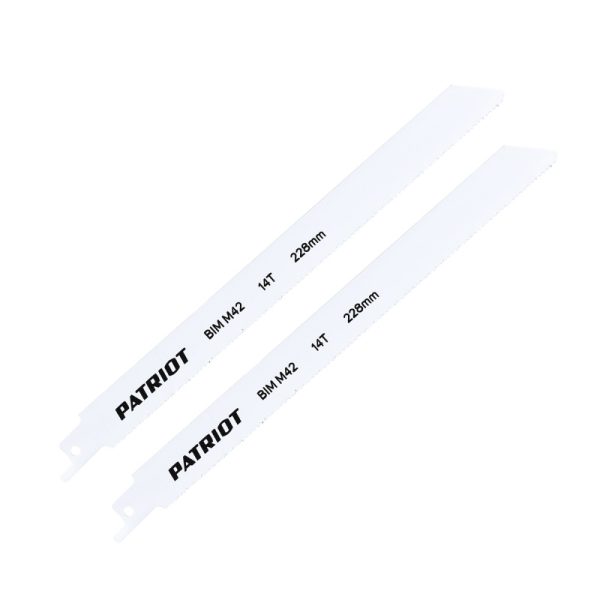 Полотно для сабельной пилы по металлу 228*19*0.92 мм*14T 2 штуки PATRIOT