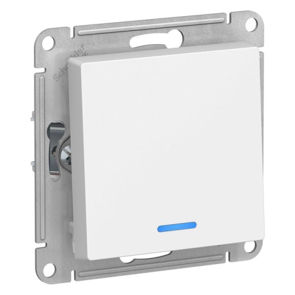Механизм Выключателя 1-кл. с подсветкой сх.1а 10АХ белый ATLASDESIGN