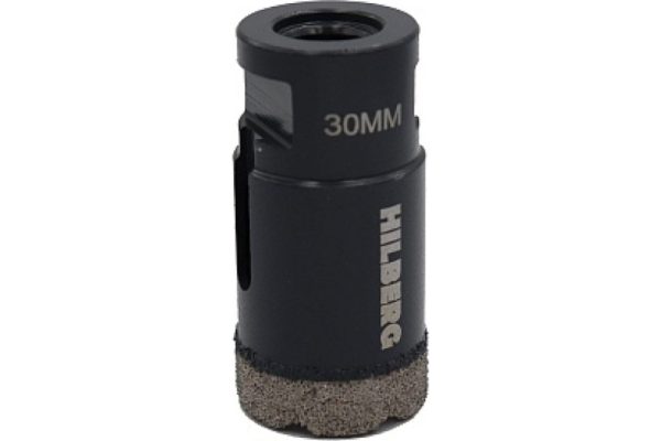 Коронка 30 мм под УШМ керамогранит гранит Super Hard Hilberg