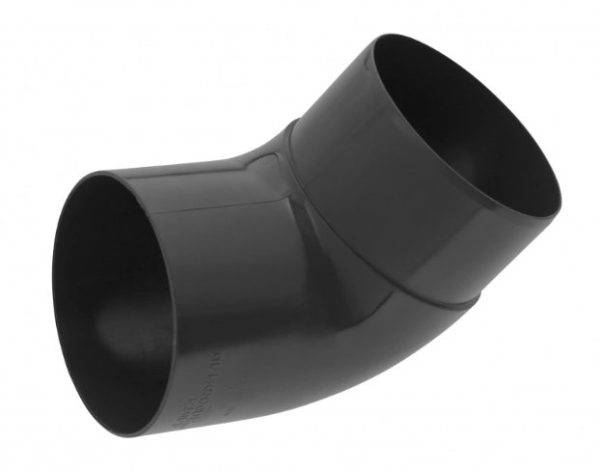 Колено трубы 67" ПВХ графит Элит