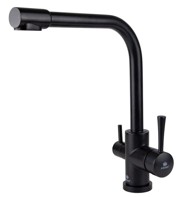 Смеситель KAISER Mercur кухня боковой под фильтр Ø35 (черный-мрамор)