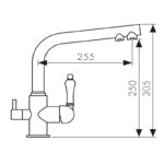 Смеситель KAISER Vincent кухня Ø35, однорукий, боковой под фильтр (черный мрамор) Смеситель KAISER Vincent кухня Ø35, однорукий, боковой под фильтр (черный мрамор)