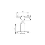Крючок двойной KAISER Vita /Нержавейка/Хром