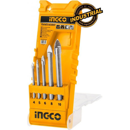 Набор сверл по стеклу 5 штук AKD7058 INGCO