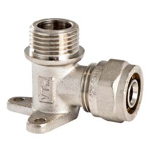 Уголок м/п 16x1/2" нар.(Valtec) с креплением