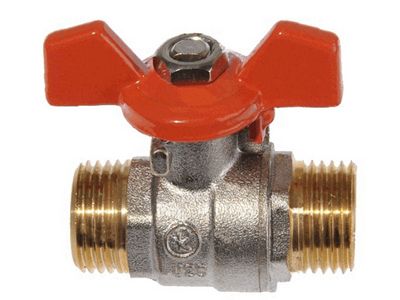 Кран шаровый 3/4" н/н бабочка "Р"
