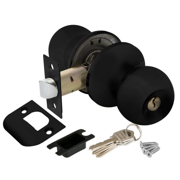 Ручка защелка 6072 BL-E (кл./фик.) черный//PUNTO