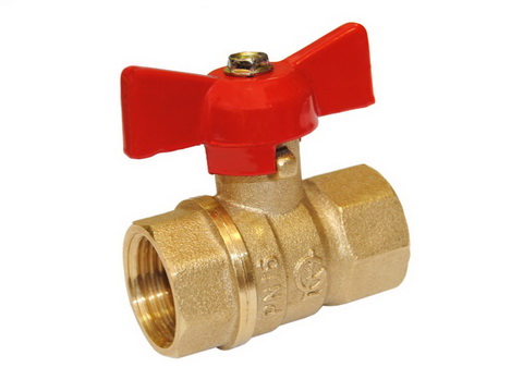 Кран шаровой газовый DN-15 Стандарт 230 Вн Вн бабочка ГАЛЛОП