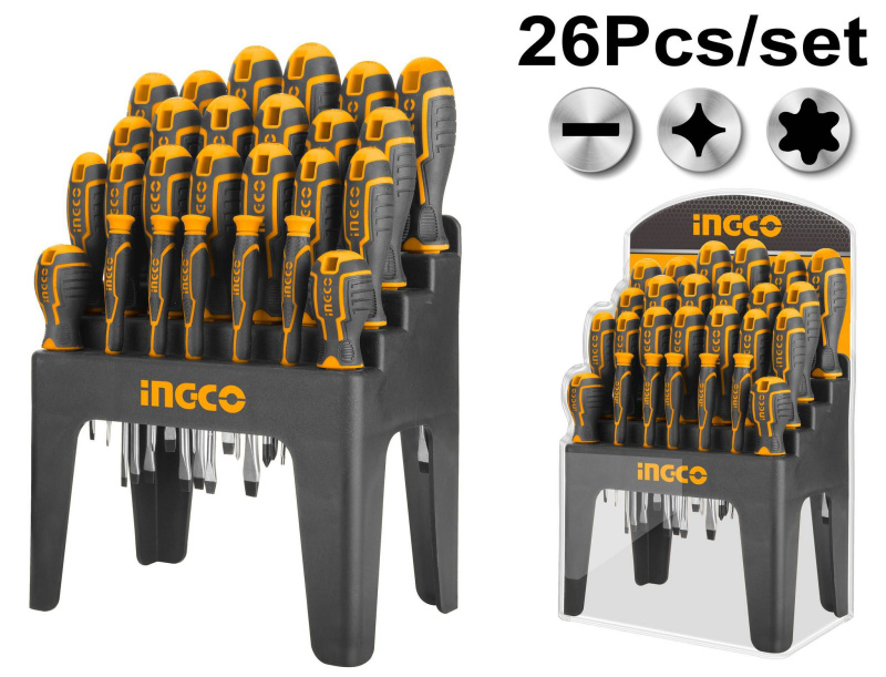 Набор отверток 26 штук INGCO HKSD2628 Набор отверток 26 штук INGCO HKSD2628