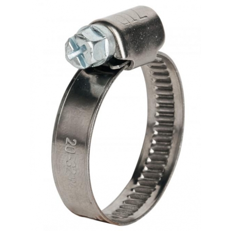 Хомут червячный 20-32/9 W2 ( нерж.) под отвертку(100шт)