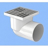 Трап горизонтальный выпуск 110мм 150*150мм нерегулируемый решетка нерж. сталь сухой затвор ТА1112