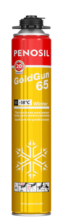 Пена монтажная проф PENOSIL Gold Gun 65 зима -18°С 875мл