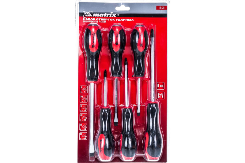 Набор ударных отверток 6 штук Matrix 19120 Набор ударных отверток 6 штук Matrix 19120