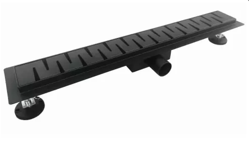 Трап щелевой Горизональный (гидро+сухая защита) 70 см черный матовый "TIM"