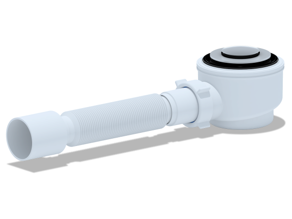 Сифон АНИ для душев/поддона 1 1/2*50/60 хром, клик-клак(сетка)