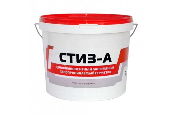 Стиз А Однокомпонентный акриловый герметик для наружных оконных швов 7 кг ведро
