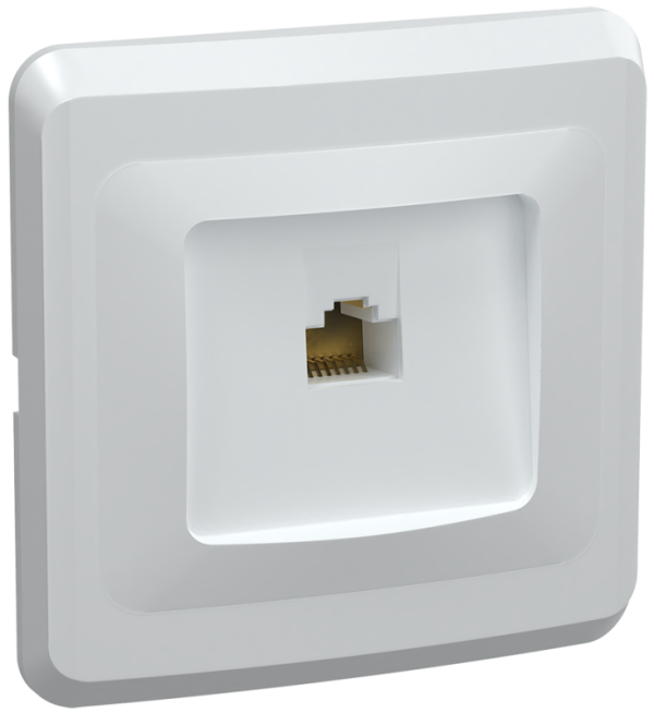 РК10-ВБ Розетка 1-ая комп. RJ45 Cat5e ВЕГА белый IEK