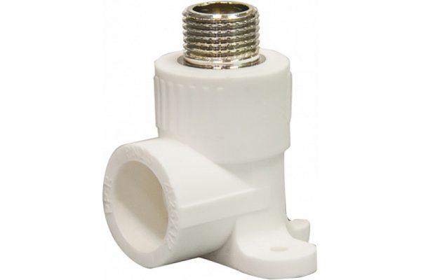 Угол полипропиленовый с креплением НР 20х3/4" (80/20)