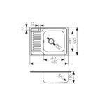 Мойка из нержавейки "KAISER" врезная 650x500*180*0.8mm хром, правая/сифон Мойка из нержавейки "KAISER" врезная 650x500*180*0.8mm хром, правая/сифон