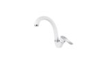 Смеситель VIKO кухня боковой Ø35 с гайкой, хром+белый/глянец