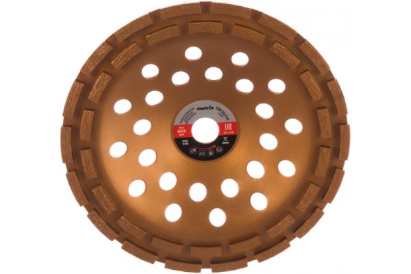 Чашка алмазная 230 мм двухрядная MATRIX 72991