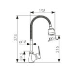 Смеситель KAISER ECO кухня боковой (излив гибкий) Ø35 Смеситель KAISER ECO кухня боковой (излив гибкий) Ø35