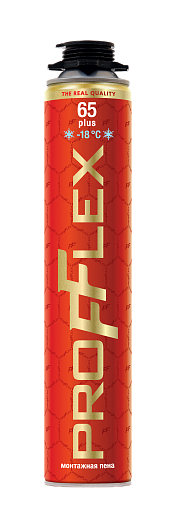 Пена монтажная проф PROFFLEX PRO 65л Plus Red ЗИМА -18°С 850мл