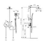 Душевая система KAISER Sonat скрытого монтажа /Латунь /Чёрный матовый Душевая система KAISER Sonat скрытого монтажа /Латунь /Чёрный матовый