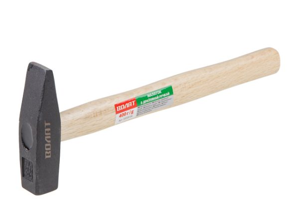 Молоток 400 гр с деревянной рукояткой ВОЛАТ 10220-04