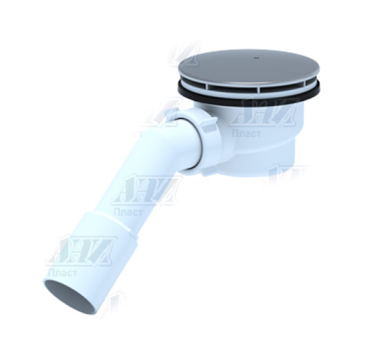 Сифон Ани 1-1/2"х90, для душ/поддона h65, с пер. тр.45 40*50, хром