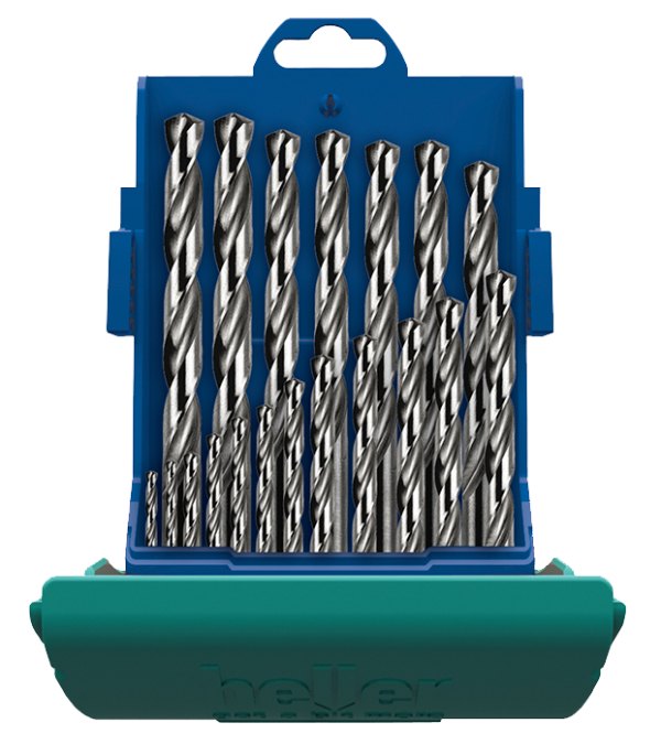 Набор сверел по металлу Ø 1-10 мм 19 штук HSS-G Super Heller