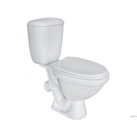 Унитаз-компакт "Универсал" белый косой выпуск ЦОП (Бак Евро,Арм-а WC6550 хром.кн.н/п,АниПласт,сид)