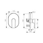 Смеситель KAISER Aurora скрытый монтаж Ø35/хром Смеситель KAISER Aurora скрытый монтаж Ø35/хром