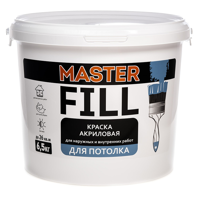 Краска акриловая универсальная MasterFILL для потолков 6,5кг