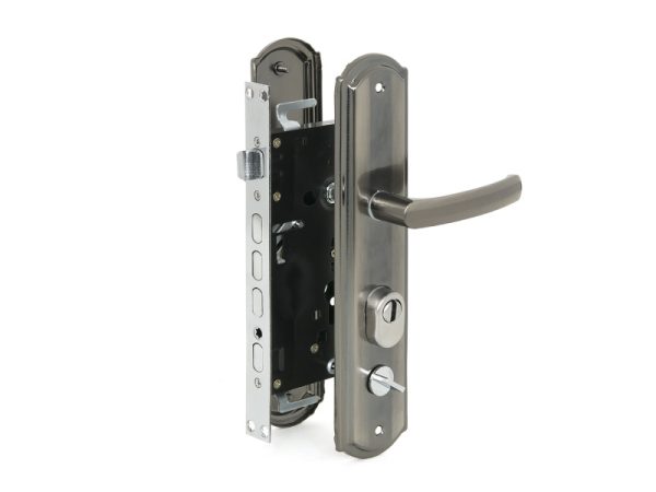 Замок врезной 405, универсал (серебр-черн) "PALLADIUM"