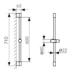 Стойка KAISER нержавеющая сталь /Белый матовый Стойка KAISER нержавеющая сталь /Белый матовый