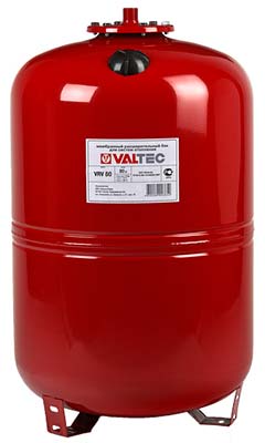 Бак расширительный для отопления 80л. КРАСНЫЙ "Valtec", с ножками