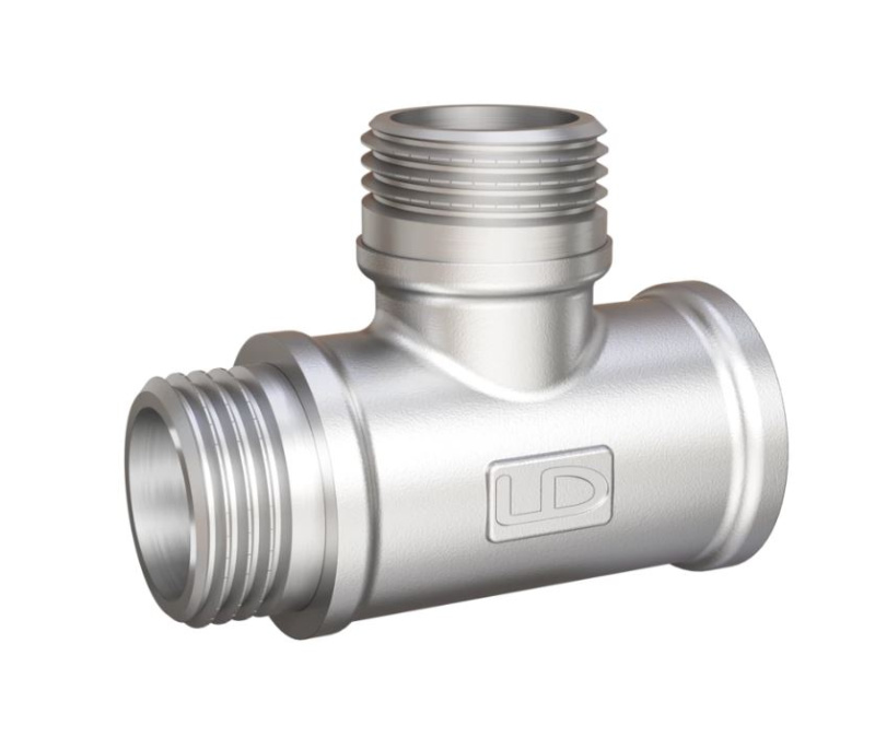 Тройник 1/2''ВР x 1/2"НР x 1/2"НР (36) никель "LD Pride"