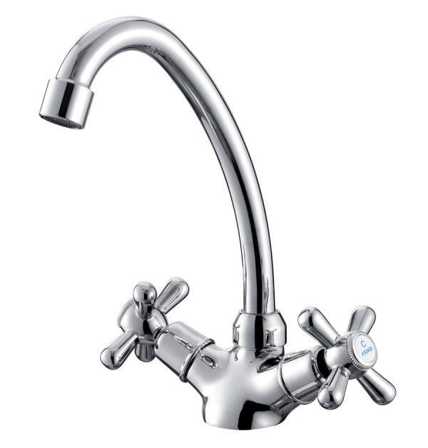 Смеситель KAISER Carlson Style кухня крест/жест.подв.