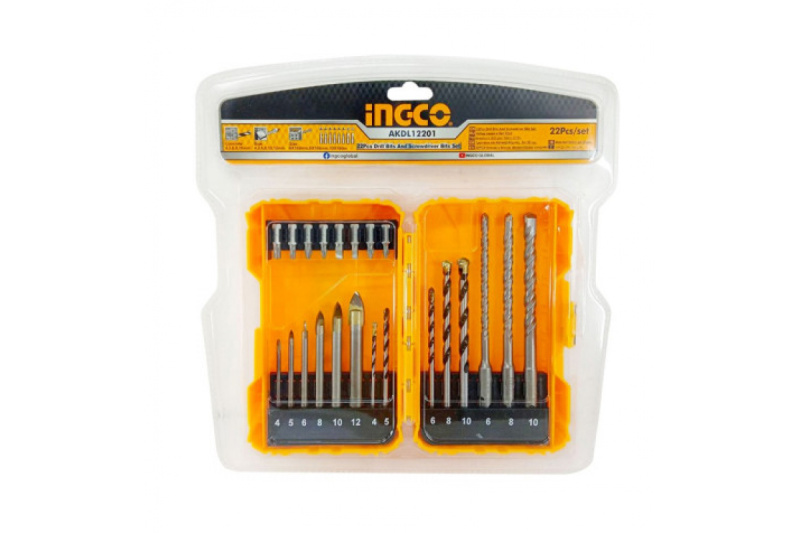 Набор сверл 22 шт INGCO AKDL12201 Набор сверл 22 шт INGCO AKDL12201