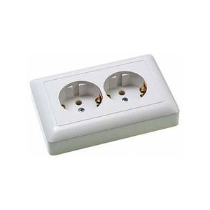 Розетка СП 2-я з/к "ХИТ" Белый (упак.68) RS16-236-B