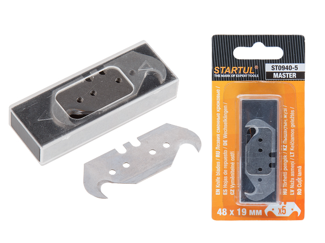 Лезвия сменные крюковые 19*48 мм 5шт STARTUL MASTER ST0940-5 Лезвия сменные крюковые 19*48 мм 5шт STARTUL MASTER ST0940-5