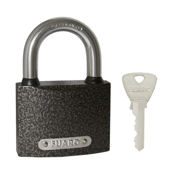 Замок навесной PL-01-50 англ. 3 кл. коробка//FUARO