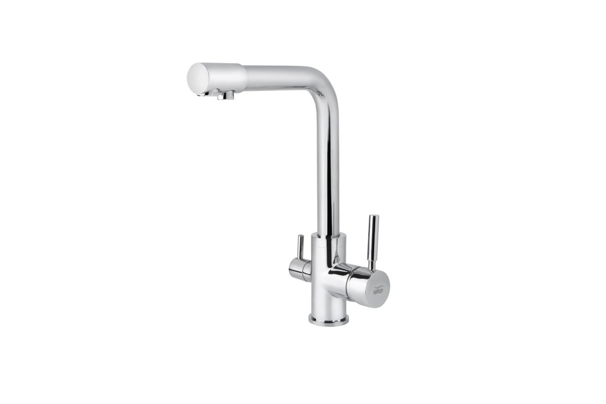 Смеситель VIKO кухня боковой под фильтр (латунь) Ø35 с гайкой, хром