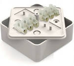 Коробка распаячная нар.монт. 75х75х20 белая (с контактной группой) IP40 (упак.100) GE41212-01