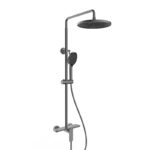 Душевая система для душ/кабины KAISER Arena с аэратором (3-jet/стац. лейка Ø260mm) /Латунь/Воронёная сталь Душевая система для душ/кабины KAISER Arena с аэратором (3-jet/стац. лейка Ø260mm) /Латунь/Воронёная сталь